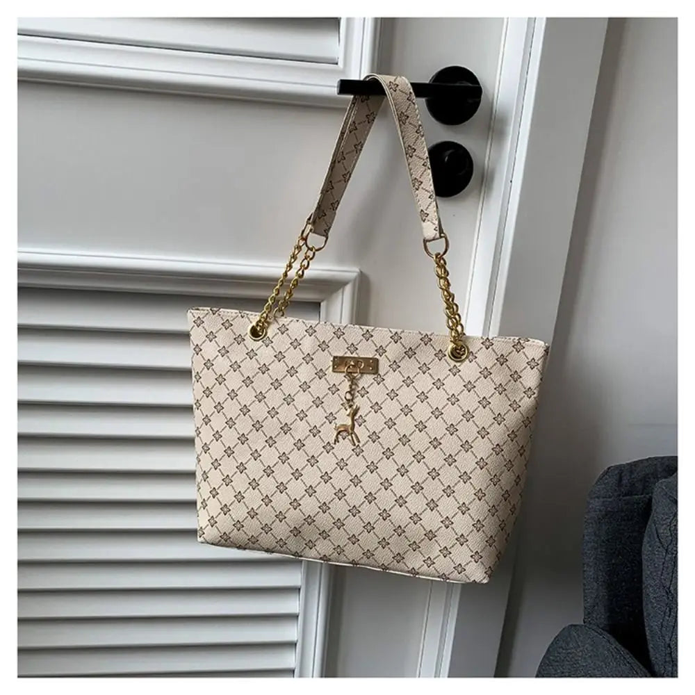 Luxury Design Large Capacity Women's Tote | Fashion Printing Milk Cotton Handbag | Trendy New - view 8