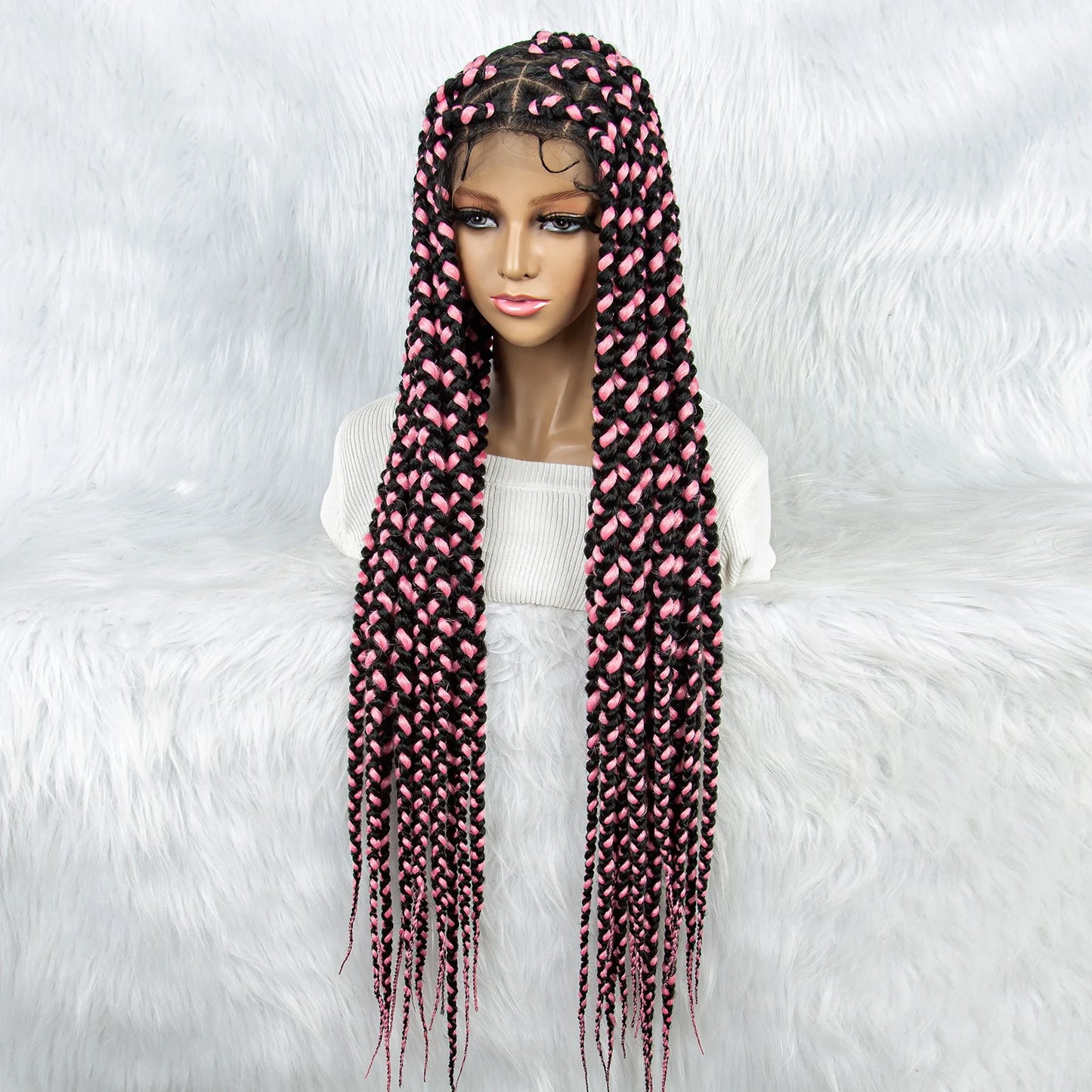 KIMA Colorful Braided Wig | Full Lace | Butterfly Locs & Dreadlocks Options Luxegan