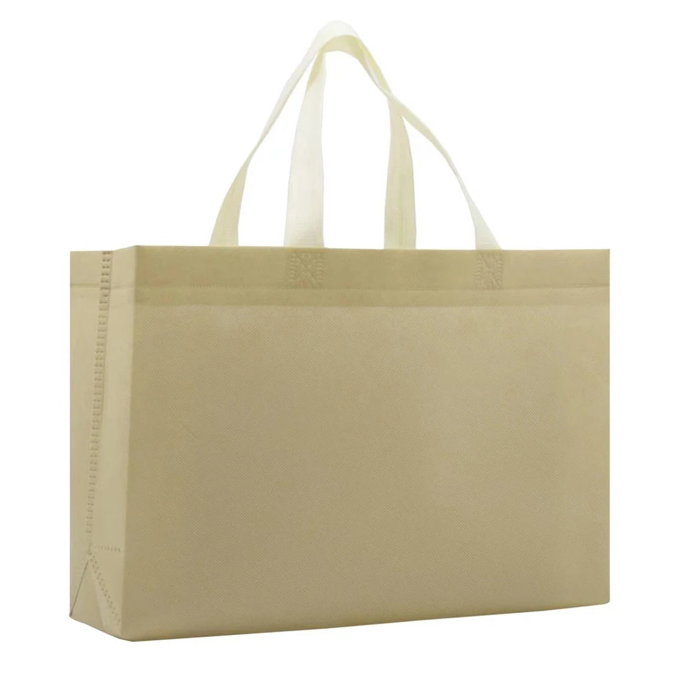 Foldable Eco Shopping Bag | Sophisticated "Large Capacity" Non-Woven Silhouette | Elegant "Reusable" Fabric Tote | "Dignified" Solid Grocery Cloth Bag for Radiant Versatile Styling Luxegan