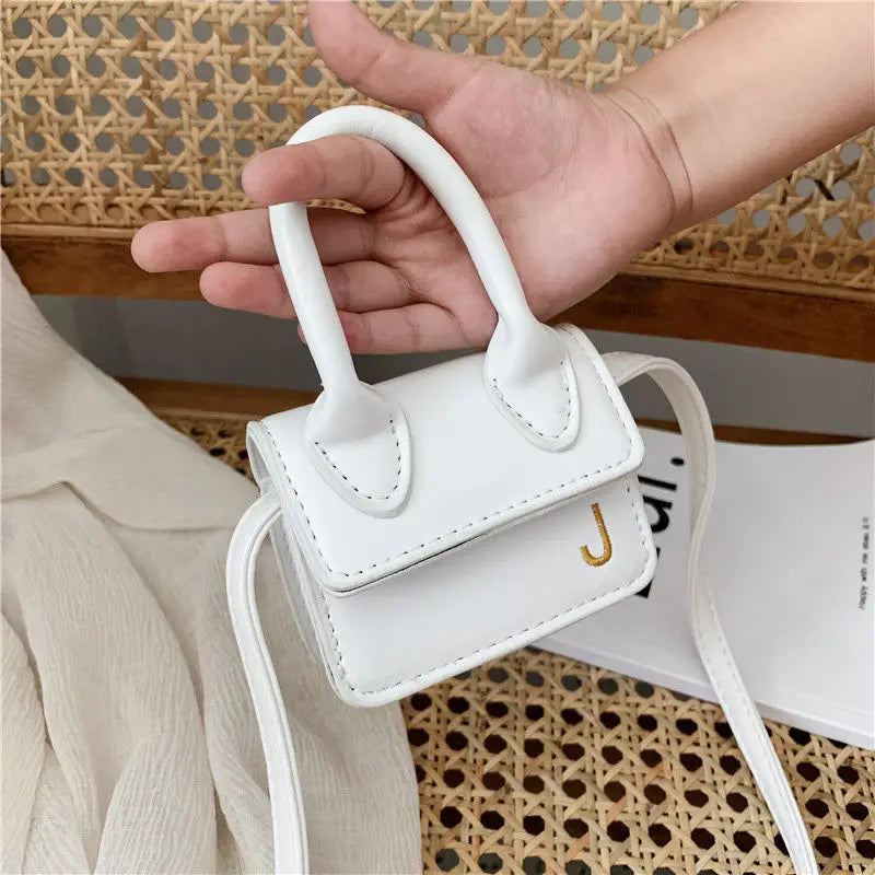 Kids Mini PU Leather Crossbody Bag | Cute Fashion Purse for Little Girls | Small Toddler Coin Pouch & Handbag | Trendy Square Casual Tote for Children Luxegan