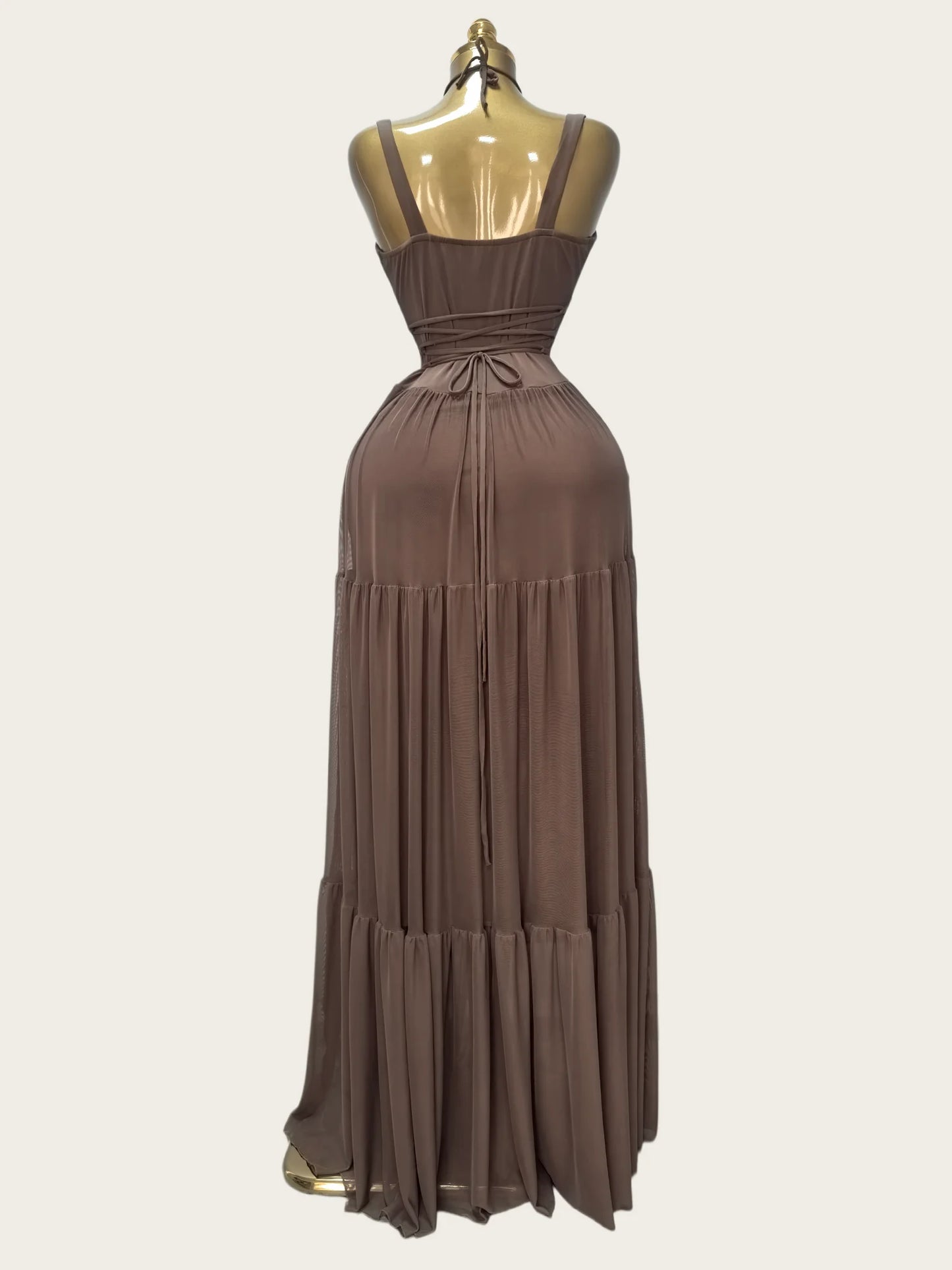 CM.YAYA 2026 Summer Women Halter Sleeveless Strapless Long Maxi Dress Slim Evening Birthday Beach Sexy Vacation Party Dresses