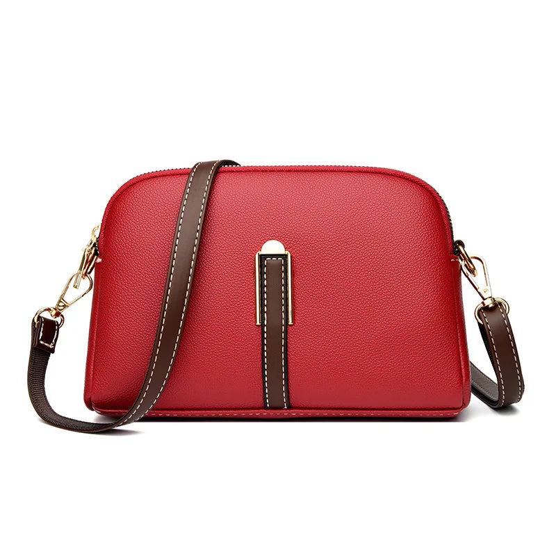 100% Genuine Leather Shoulder Bag | Women's Handbag & Designer Cowhide Flap Bag (Luxury Women's Messenger Crossbody Bags) Luxegan