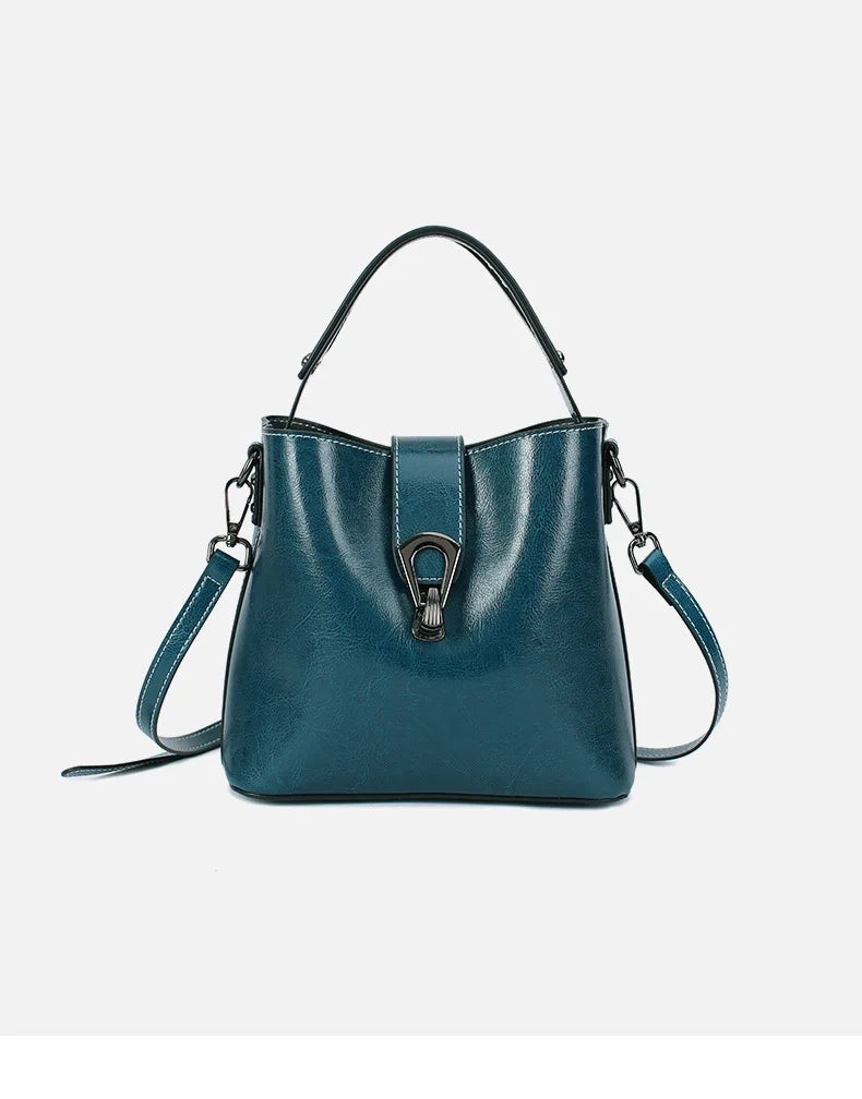 100% Genuine Leather Women's Handbag | Crossbody Bag, Ladies' Retro Shoulder Bag, Commuter & Shopping Bag