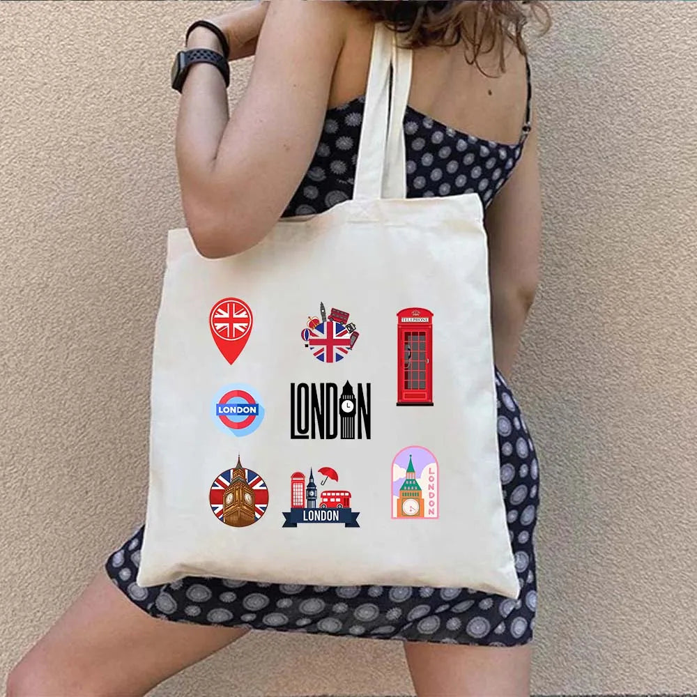 Woman's Large Capacity Canvas Tote Bag | Stylish Travel & Shopping Shoulder Handbag (Work, Gym, Grocery, Eco-Friendly) Luxegan