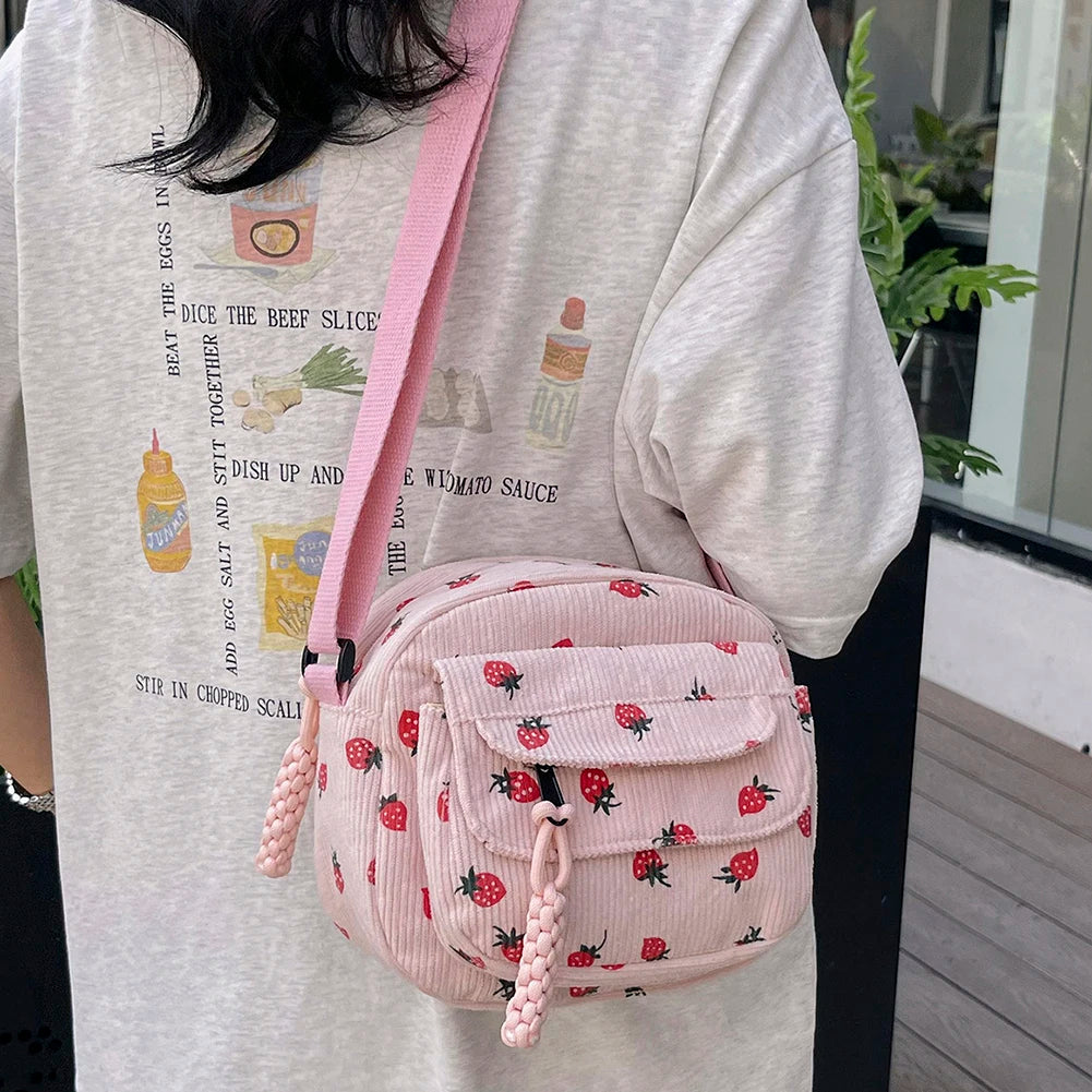 Cute Strawberry Shoulder Bag | Trendy Crossbody Tote & Handbag Luxegan