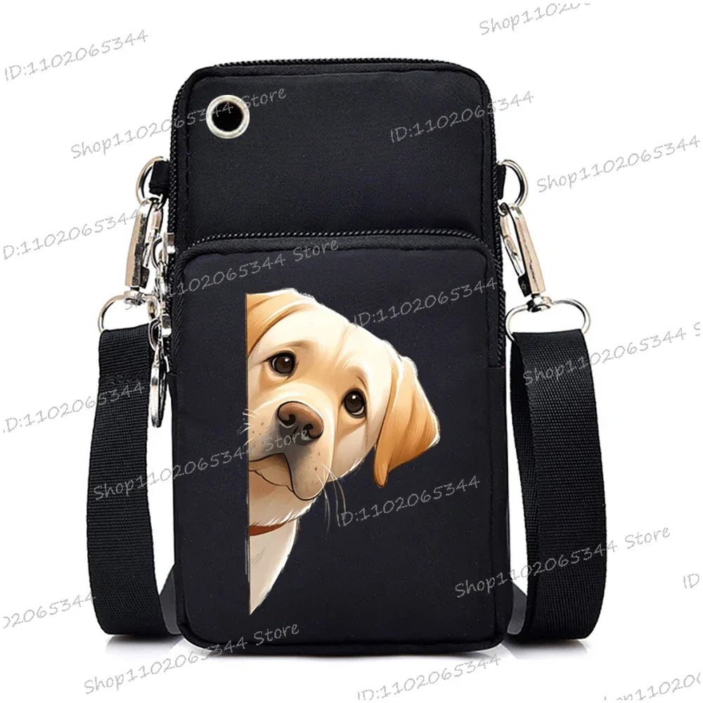 Funny Anime Dog Print Mobile Phone Bag | Unisex Crossbody & Handbag Luxegan