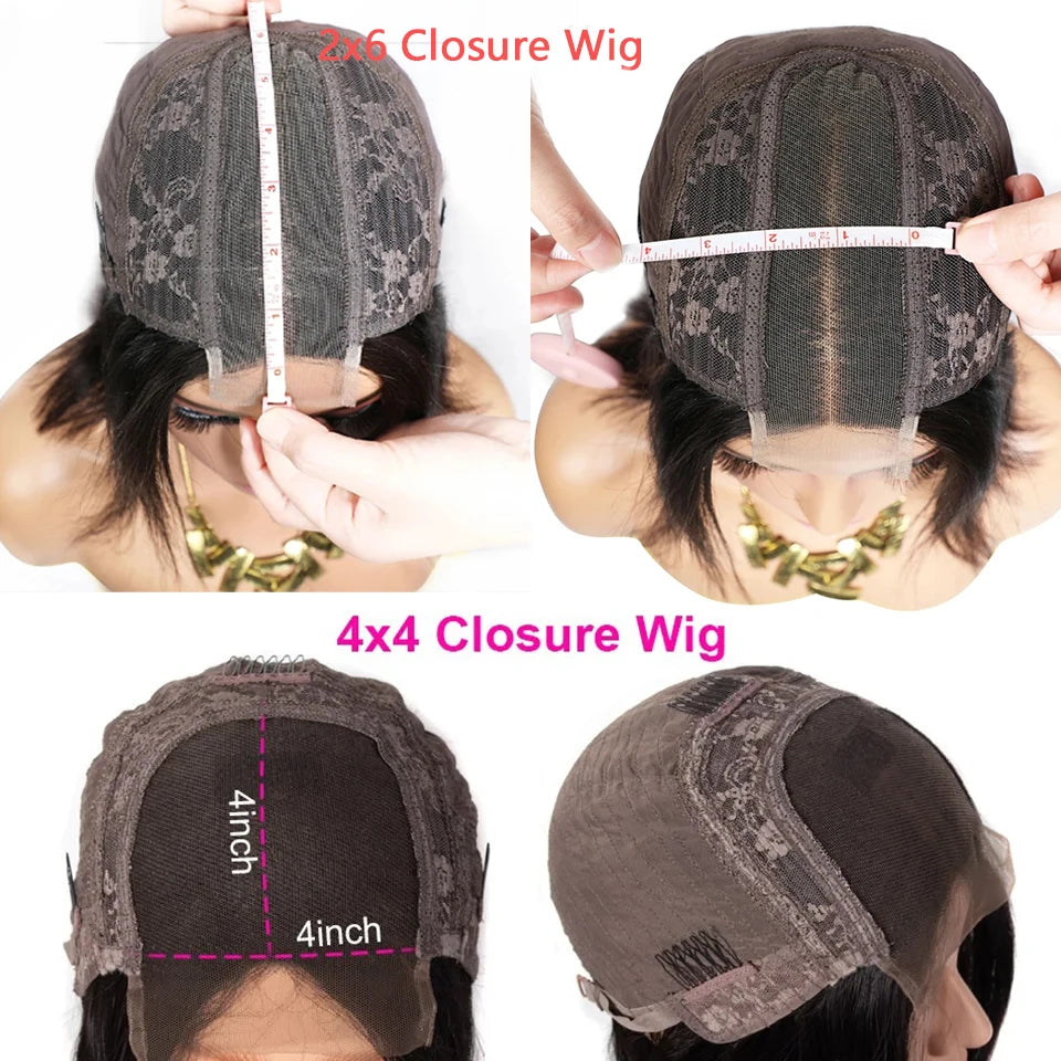 Phashion 2x6 4x4 Glueless Straight Short Bob Wigs With Natural Hairline For Black Women 100% Remy Human Hair Blunt Cut On Sale