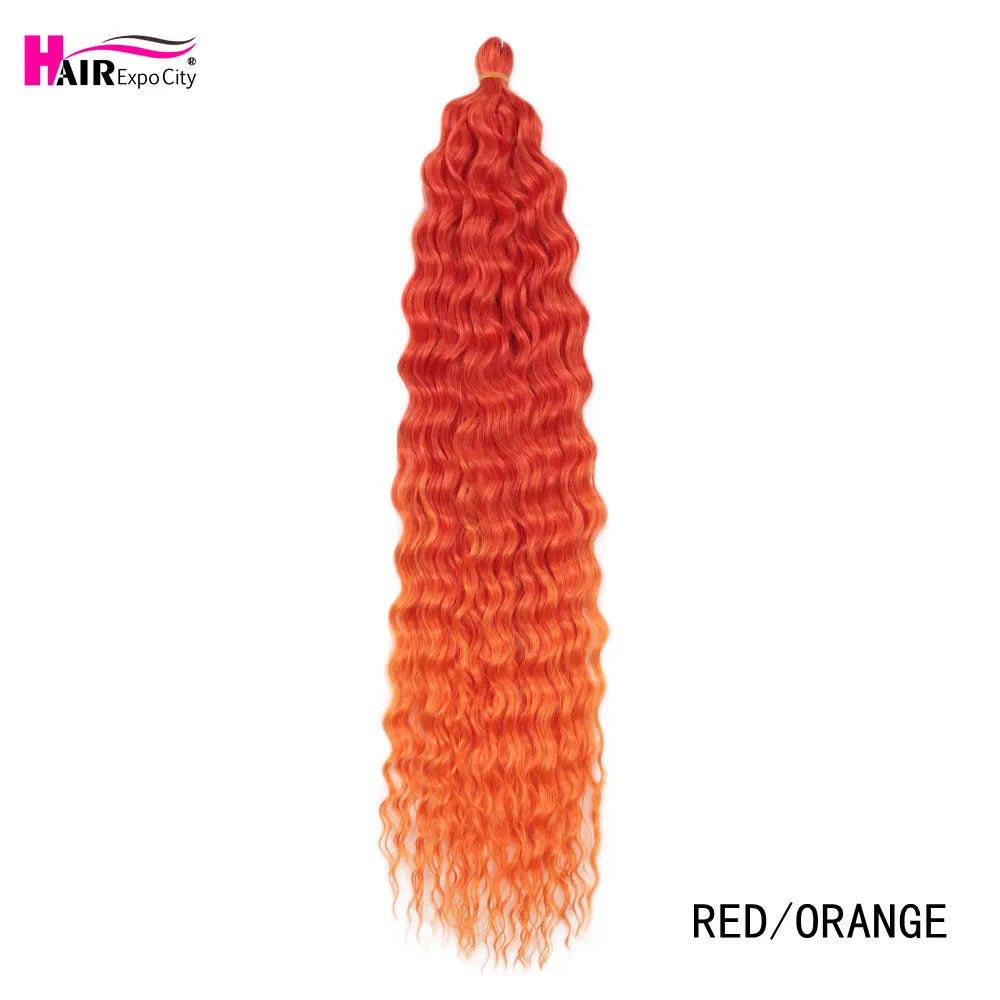 22 Inch Water Wave Twist Crochet Hair | Braiding Extensions