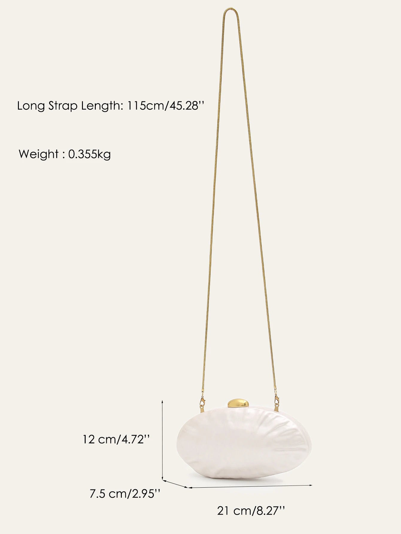 Acrylic Shell Minaudiere | Hard Elegant Long Chain Clutch Luxegan