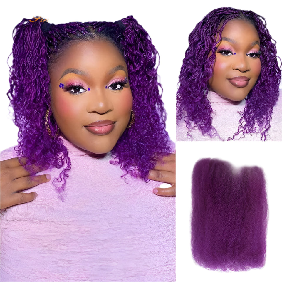 QVR Afro Kinky Bulk Human Hair for Braids & Locs | Virgin Remy Natural Color Extensions Luxegan