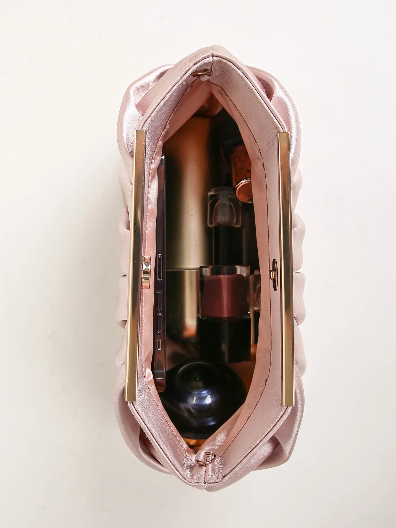 PU Leather Ruched Clutch | Elegant Formal Party & Wedding Purse Luxegan