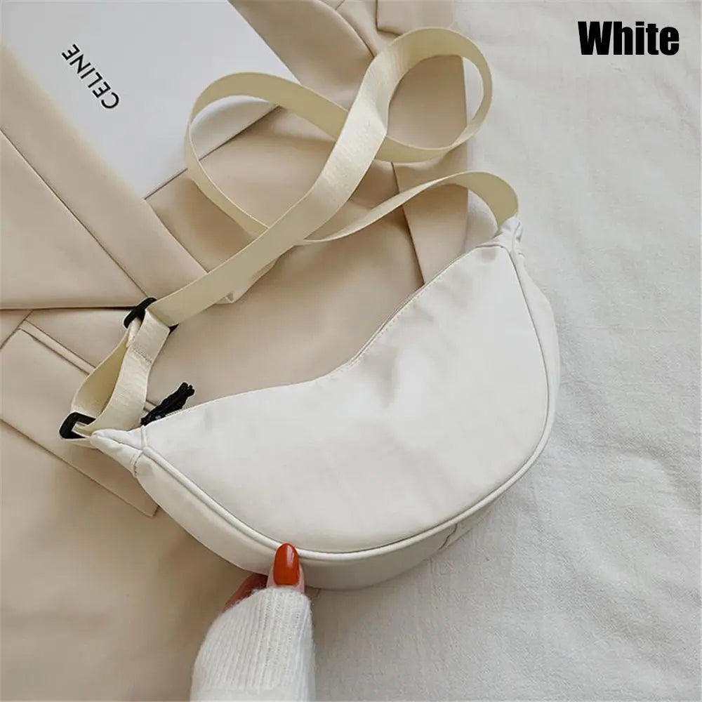 Nylon Half-Moon Shoulder Bag | Portable Crossbody & Underarm Bag Luxegan