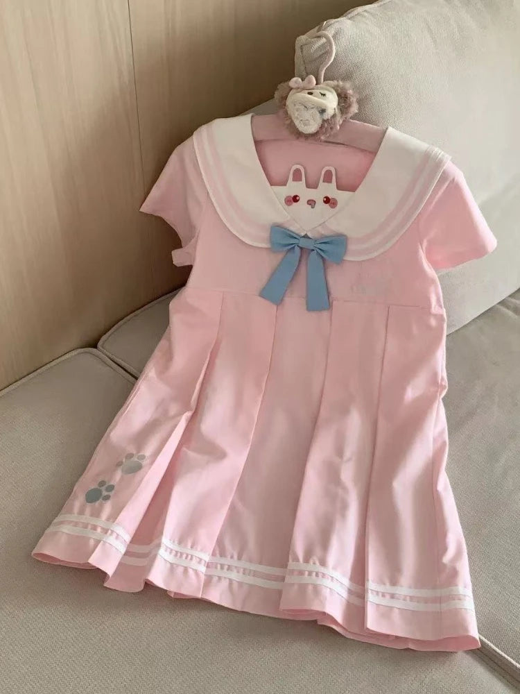 Solid Sweet Peter Pan Collar Short Sleeve Loose A-Line Mini Dress – Slight-Stretch Polyester, Natural Waist, Summer Luxegan