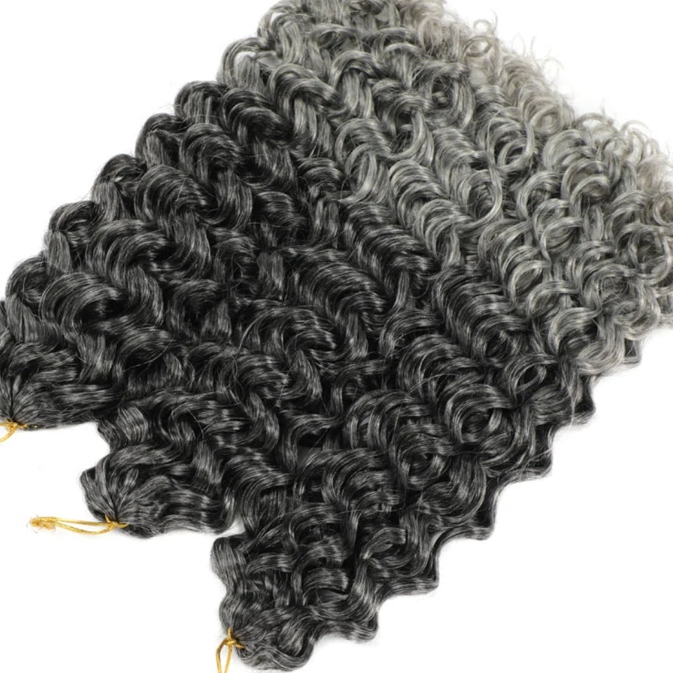 14–22 Inch Synthetic Deep Wave Crochet Hair | Afro Curl Braiding Extensions Luxegan