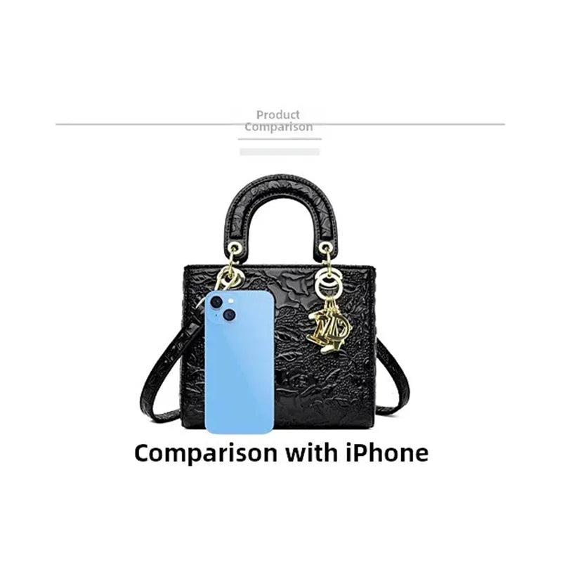 Brand Retro Ladies Handbag | High Quality PU Leather Shoulder Messenger Bag (Large Capacity Simple Commuter Bag for Women) Luxegan