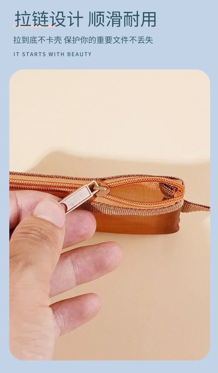 Pequeño Bolso Cuadrado de Color Sólido para Monedas, Organizador de Nylon de Malla para Pintalabios, Llaves, Auriculares, Tarjetero de Bus, Banco, Identificación, Tarjetas de Crédito, Estuche de Almacenamiento
