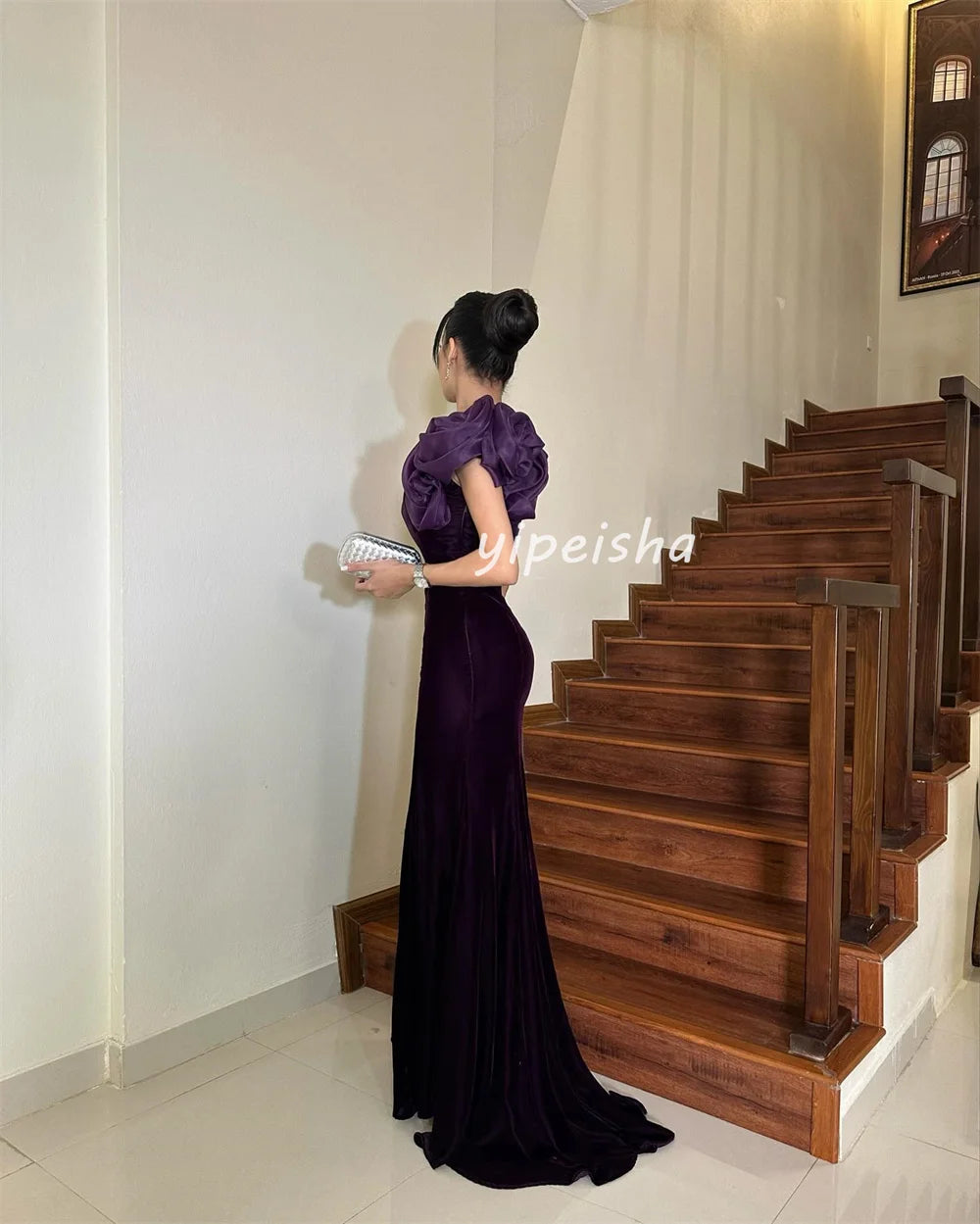 One-Shoulder Pleated Ruched Mermaid Gown | Bespoke Occasion Floor-Length Dress | Modern Sleeveless Satin Formal Evening Dress Luxegan
