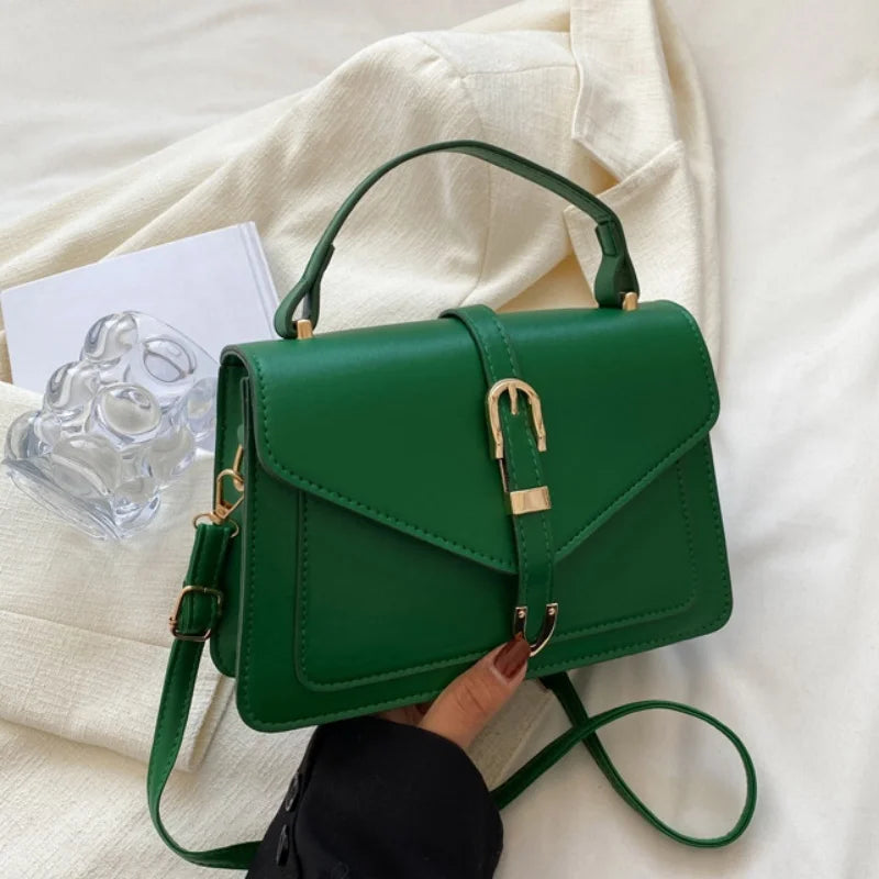 Fashionable Minimalist Crossbody Bag | Top Handle & Flap Purse Luxegan