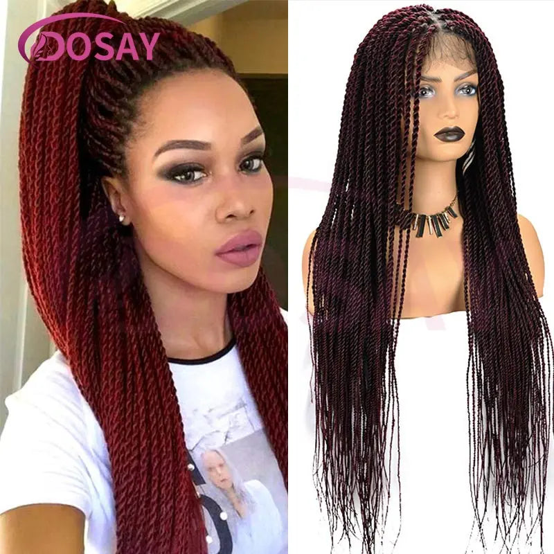 26-36 Inch Senegalese Twist Knotless Wig | Full Lace | Faux Locs