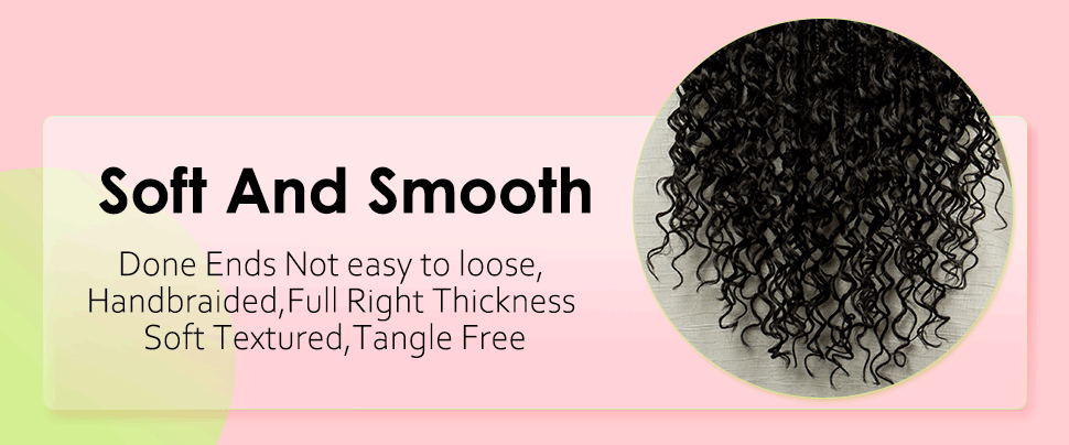 Synthetic Full Lace Bohemian Box Braided Wigs with Baby Hair Boho Box Braided Wigs Curly Hair Full Lace Front Wigs Luxegan