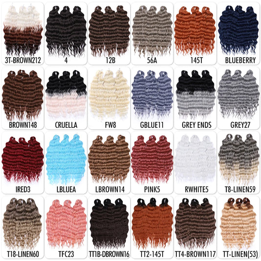Loose Deep Wave Crochet Hair | 24-Inch Synthetic Braiding Hair Luxegan