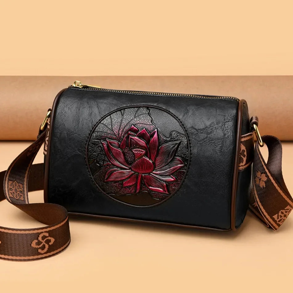 Genuine Soft PU Leather Handbags for Women | Vintage Shoulder Tote Bag & Large Capacity Purse