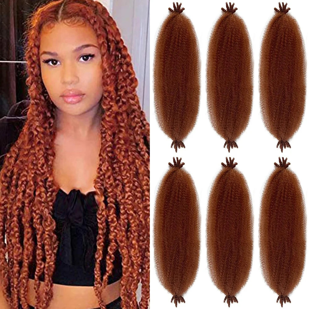 Springy Afro Twist Hair 24in | Pre-Separated Marley Twist for Faux Locs & Crochet Luxegan