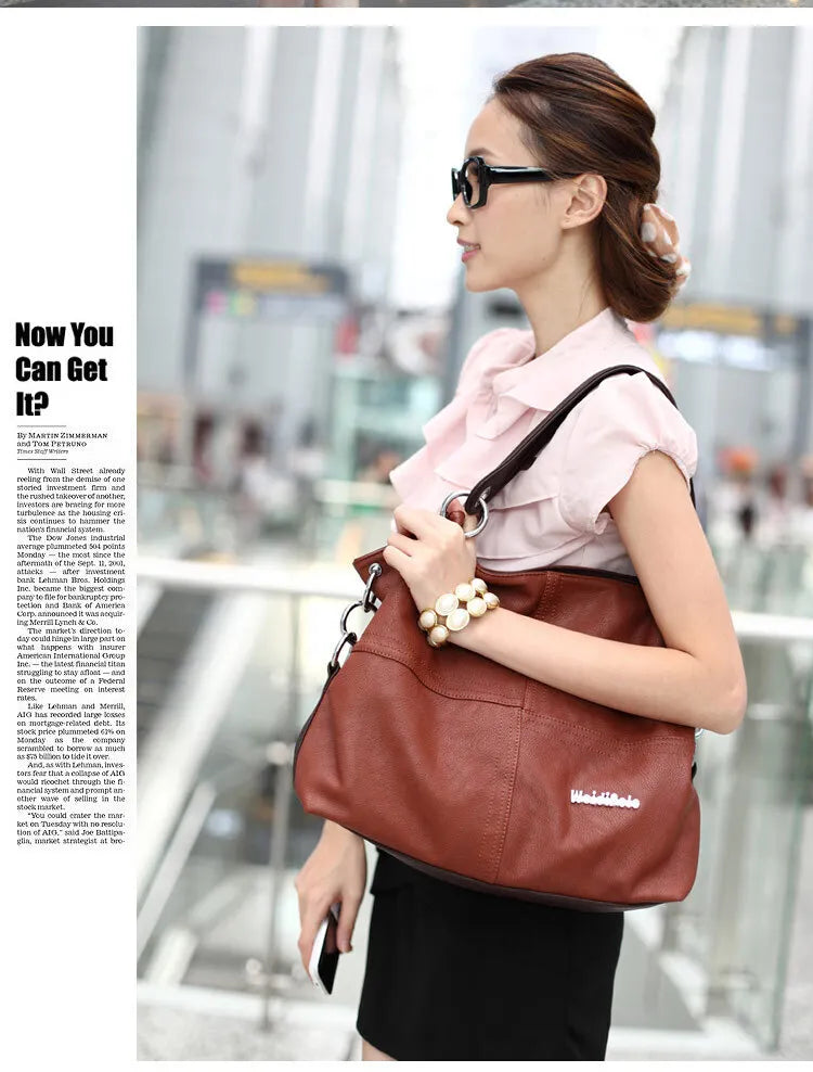 New Fashion Luxury Handbag Set | Retro Large Capacity Bucket Bag for Women | Premium Leather Shoulder Messenger Bag & Composite Tote Purse