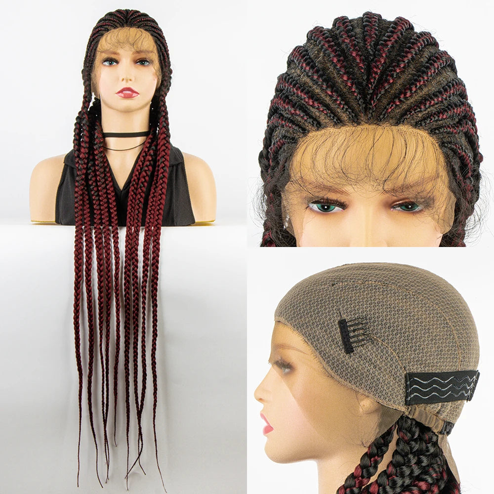 KIMA Cornrow & Box Braids Wig | Full Lace with Baby Hair Luxegan