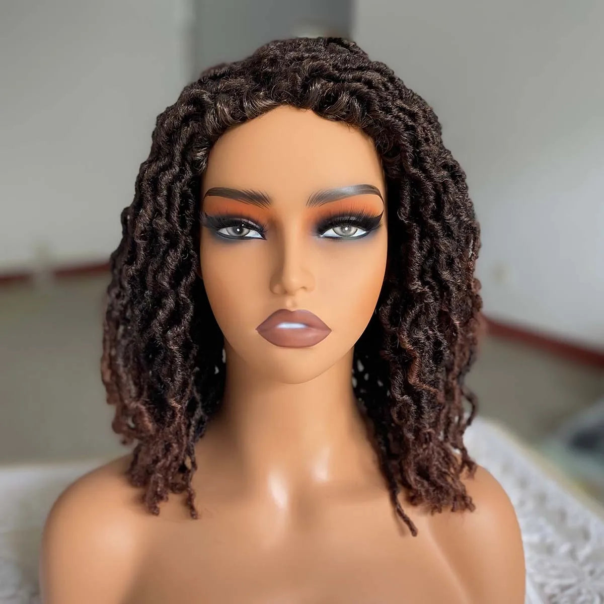 Afro Curly Faux Locs Dreadlock Wig | Crochet Cap | 4 Colours
