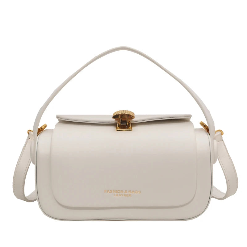 Simple Fashion Mini Square Crossbody Bag | Luxury Designer Box-Shape Purse | Sophisticated Pure Color Shoulder Satchel | Elegant PU Leather Handbag with Letter Decoration Luxegan
