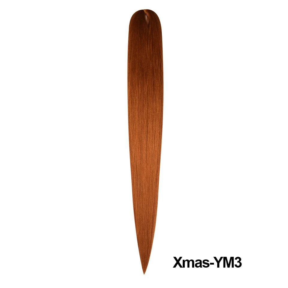 Christmas Kanekalon Jumbo Braid Hair Extensions | Yaki Straight | 1 Strand