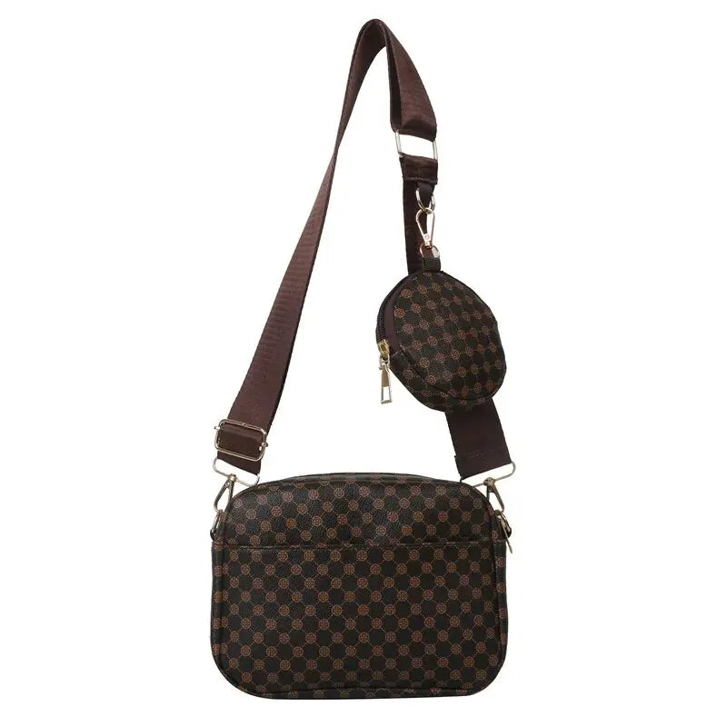 PU Leather Plaid Casual Tote | Moderate Hardness Vintage Handle Crossbody Bag Luxegan