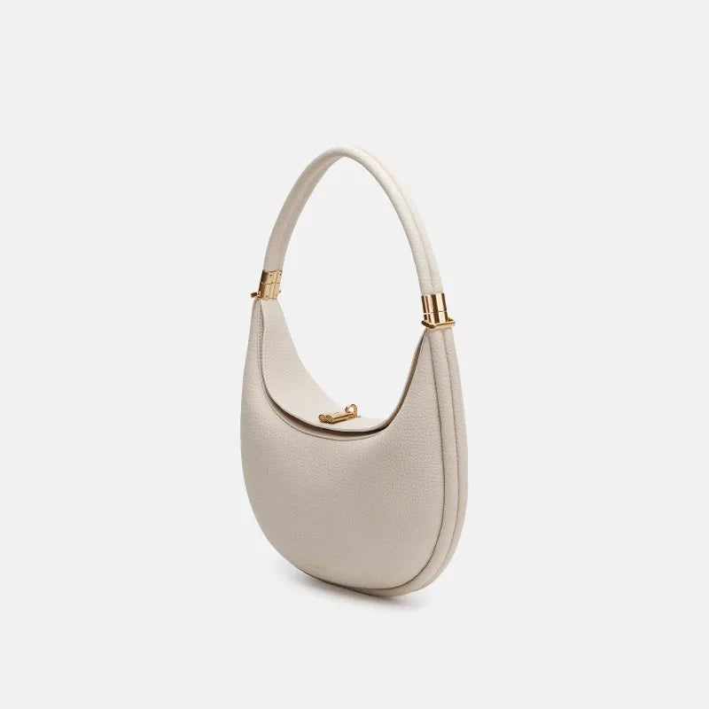 High-end Moon Bag | Light Luxury Leather Versatile Handbag & Messenger Bag Luxegan