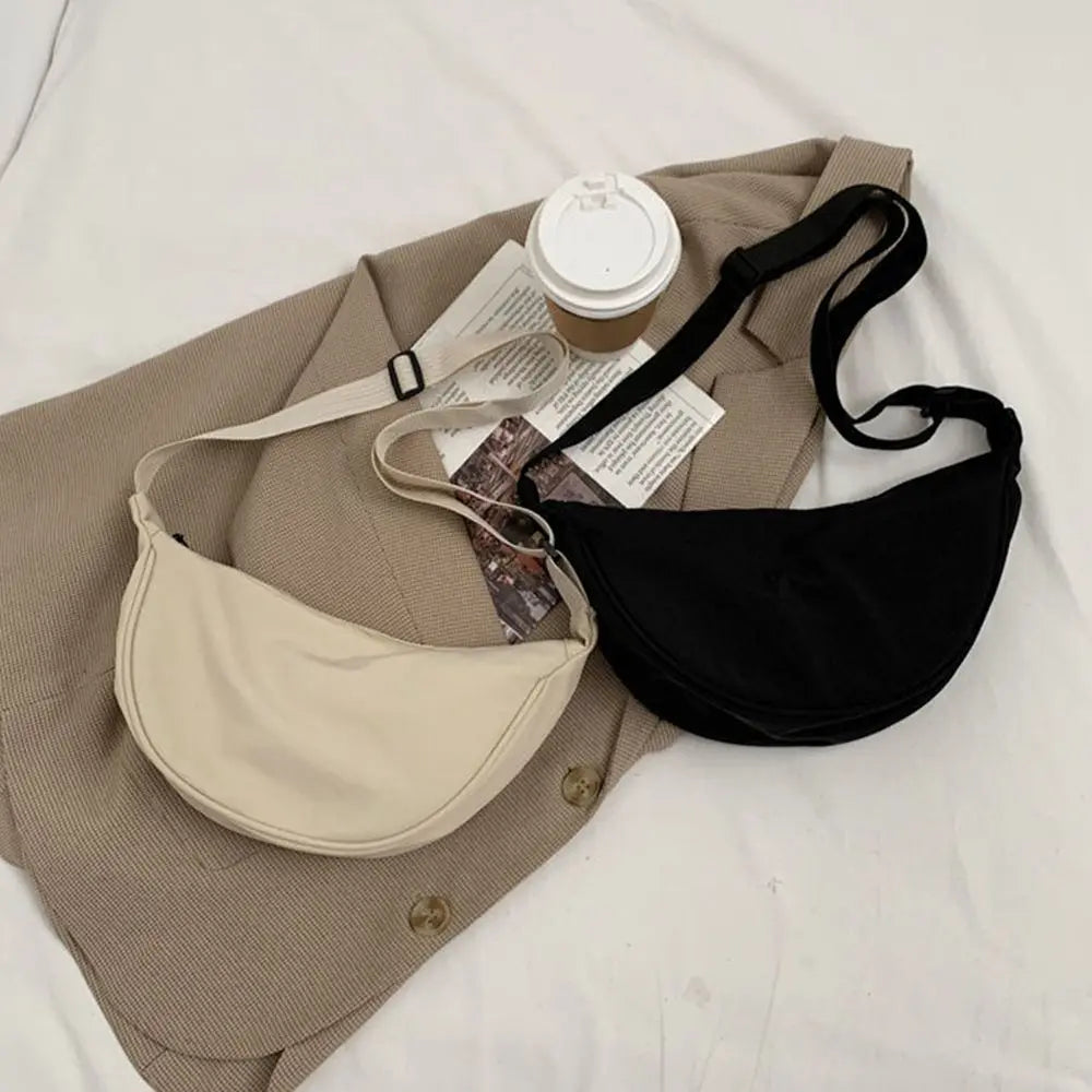 Nylon Half-Moon Shoulder Bag | Portable Crossbody & Underarm Bag Luxegan