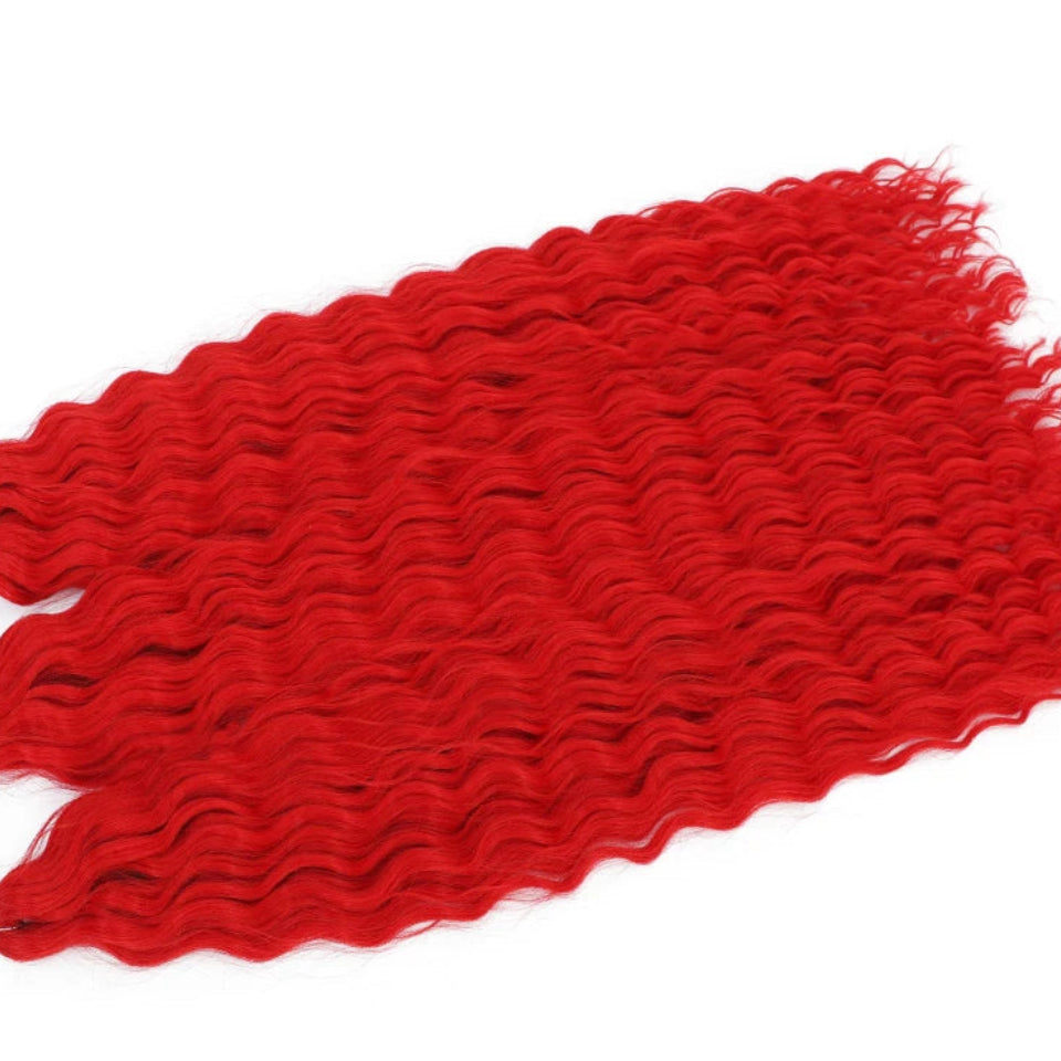 Ariel Curl Water Wave Twist Crochet Hair Extensions | Synthetic Ombre Braiding Hair 22-30 Inch - view 40