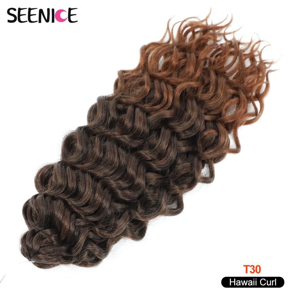 Afro Curls Deep Wavy Twist Crochet Hair Extensions – Ombre Synthetic Braiding Hair for Women - view 16