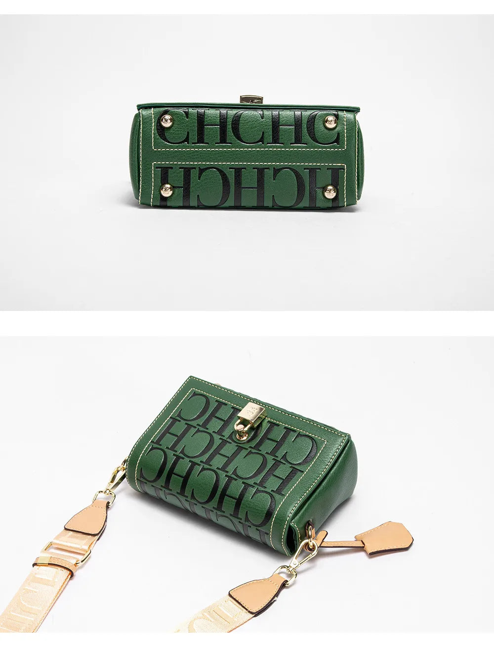 Fashion Solid Colour Printed Head Bag Design Women's Shoulder Bag | Luxury Brand Model Metal Accessories Buckle Monogram Print Luxegan