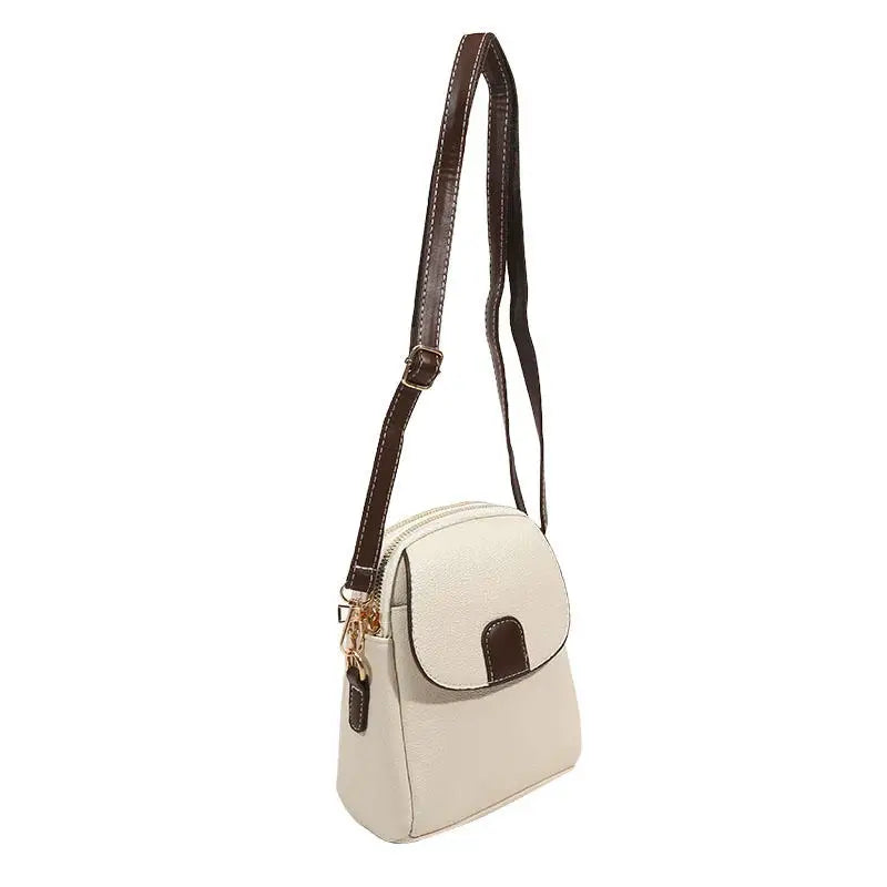 Fashion Leather Crossbody Bag for Women | Mini Shoulder Bag & Flip Zipper Messenger Bag (Students' Small Handbag) Luxegan
