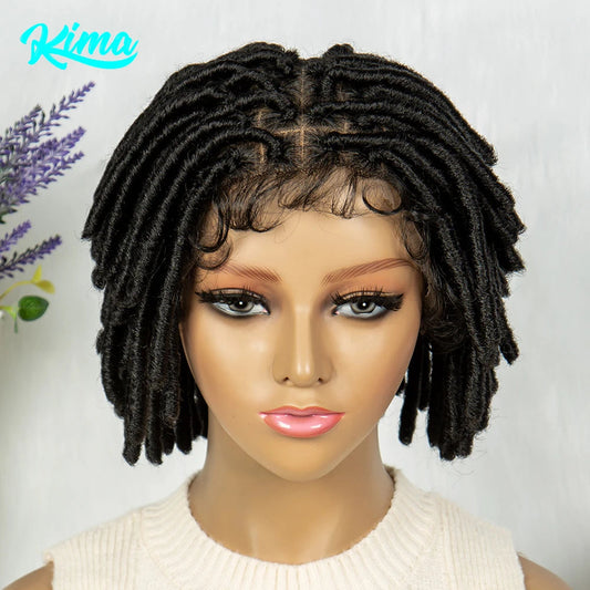 Synthetic Dreadlock Faux Locs wig Knotless Box Braided Wig Lace Front Braided Wig Full Lace African Braiding Hair For Man Women Luxegan