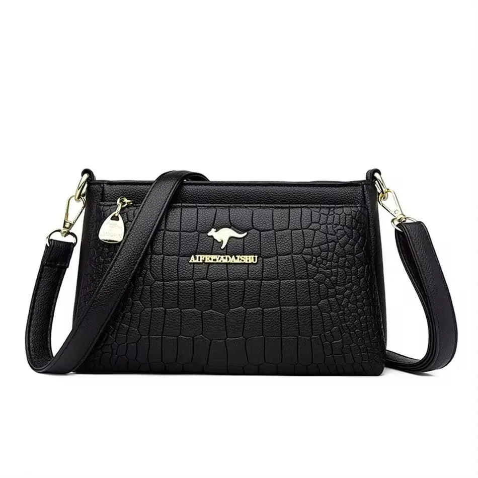 Luxury Handbag Fashion Print Large Capacity Soft Leather Women Shoulder Crossbody Bag | Leisure Designer Ladies Purses and Handbag Luxegan