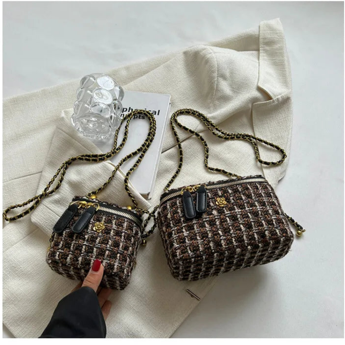 Women's Shoulder Bags | Popular Niche Crossbody Bag & Wool Chain Small Square Bag Luxegan