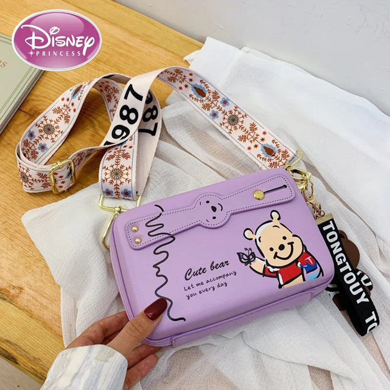 Disney Winnie the Pooh Shoulder Bag | Fashion Cartoon Print Crossbody Bag Luxegan