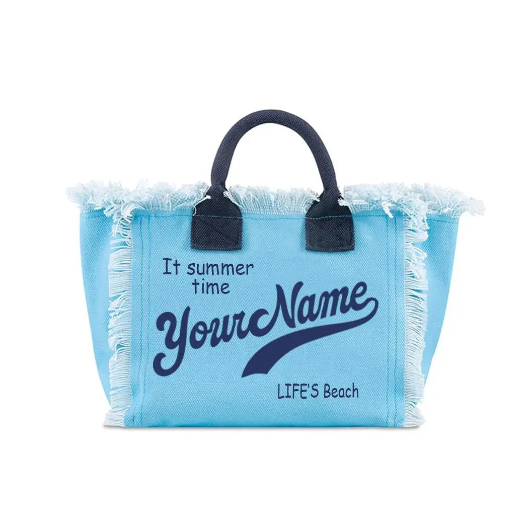 Customizable Fashion Canvas Bucket Tote | Large Capacity Commuting & Beach Bag Luxegan