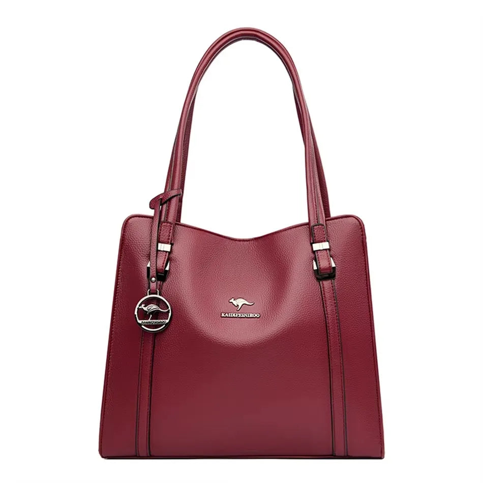 Luxury Handbag Fashion Print Large Capacity Soft Leather Women Shoulder Crossbody Bag | Leisure Designer Ladies Purses and Handbag Luxegan