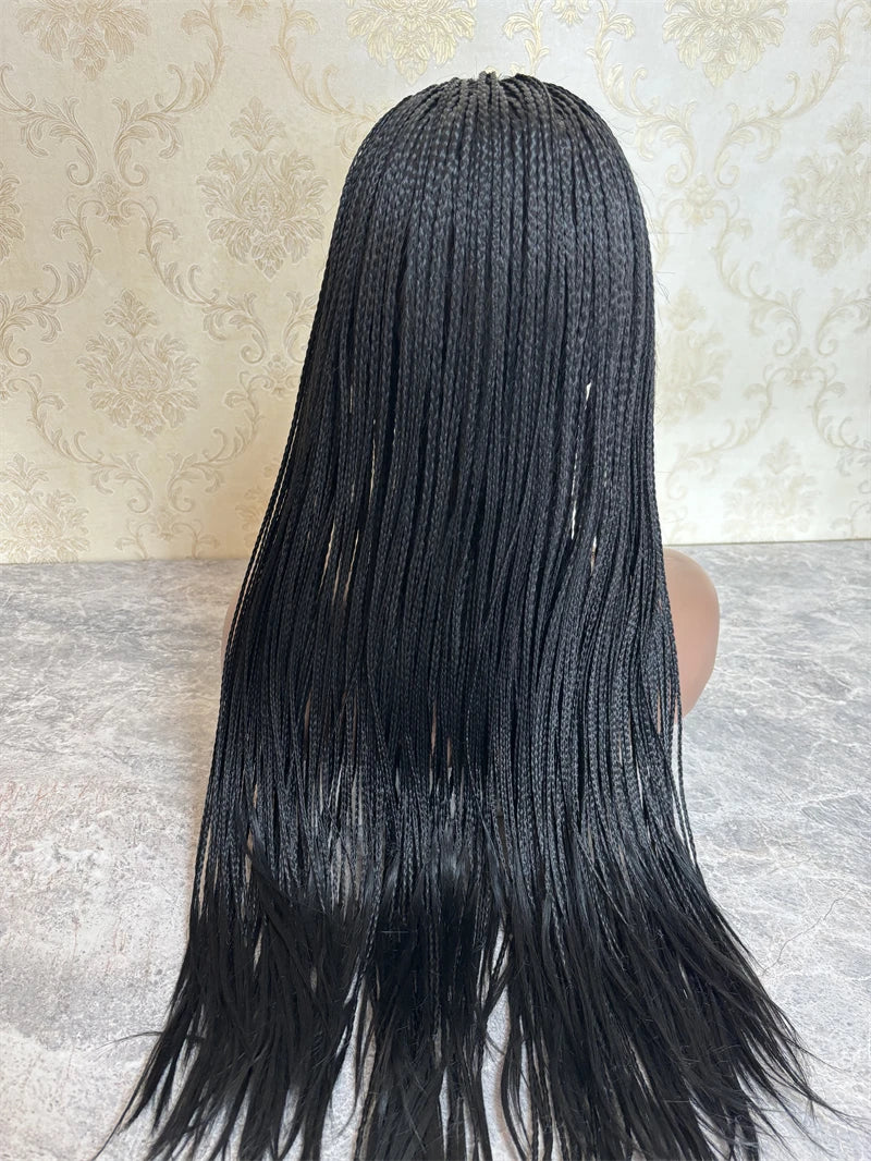 28 Inch Cornrow Box Braids Wig | Lace Frontal | Baby Hair