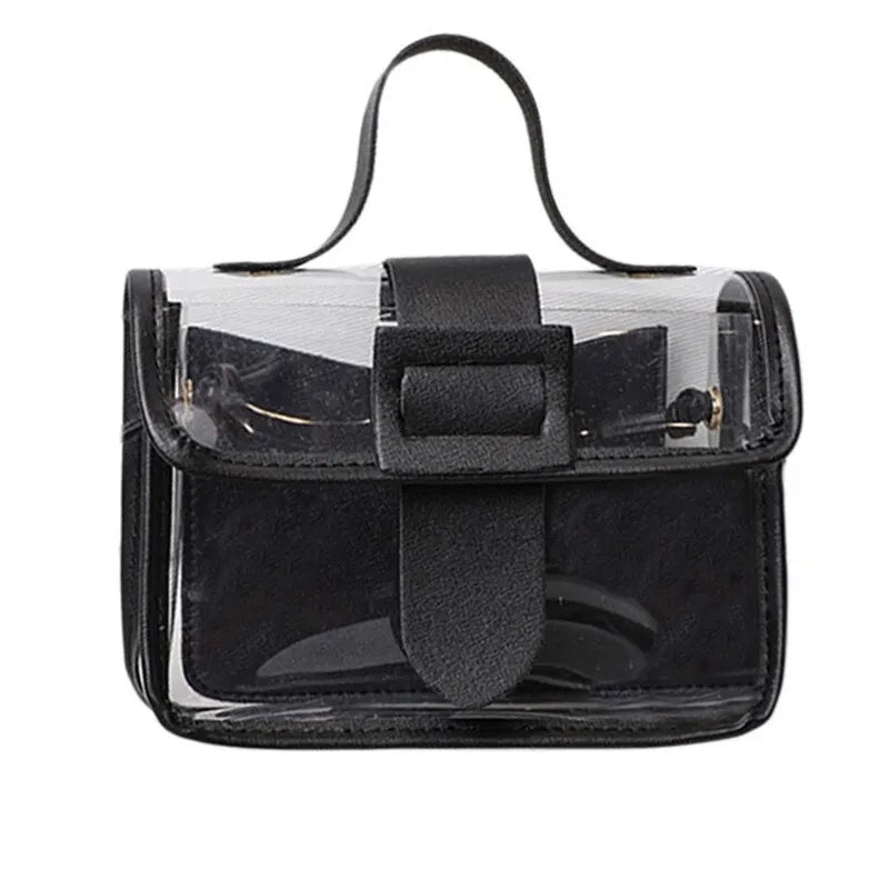 Women's Transparent Square Sling Bag | Cool PVC Shoulder & Messenger Bag Luxegan