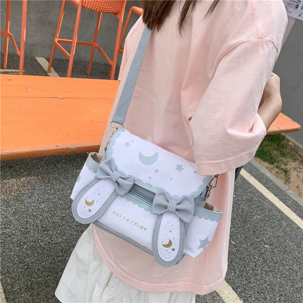 Lolita Bow Tie Shoulder Bag | Cute Rabbit Crossbody & Messenger Bag Luxegan