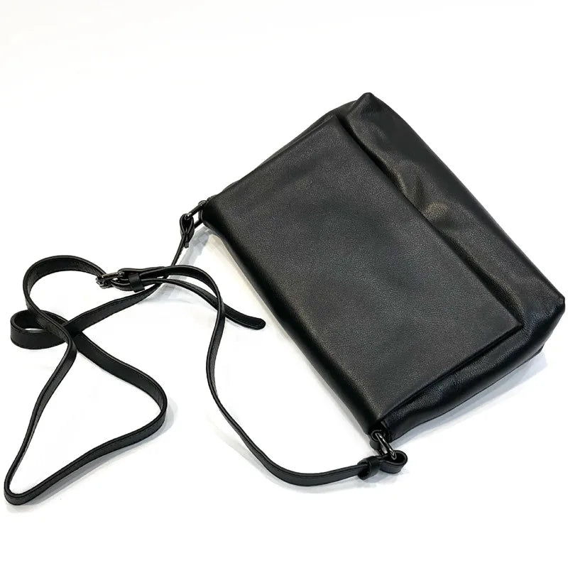Soft Genuine Leather Bag Ladies | Luxury Crossbody Bag for Women & Solid Color Cell Phone Shoulder Messenger Bag (New Vintage Tote)