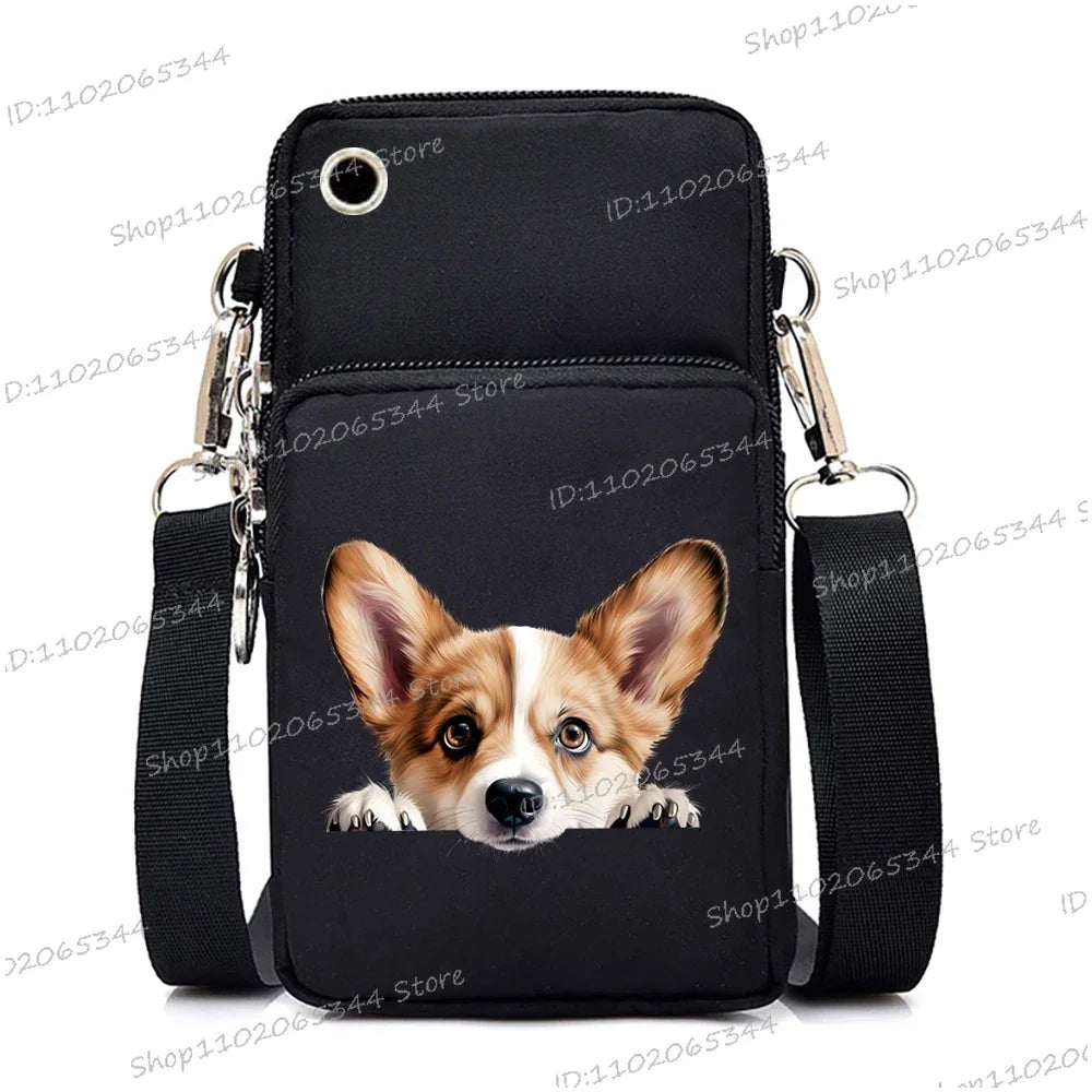 3D Dog Print Mini Bag | Unisex Crossbody & Shoulder Purse Luxegan